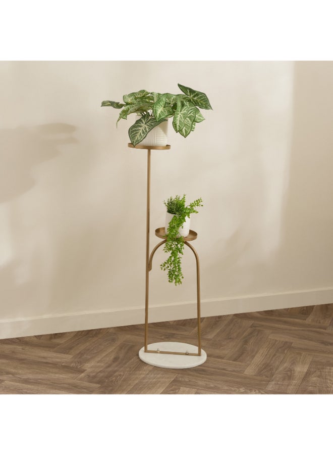 Home Box Premium Metal Planter Stand with Marble Base - Image 1